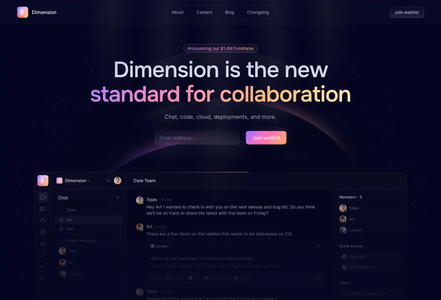 Dimension — The new standard for collaboration.